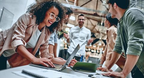 Young business people in office